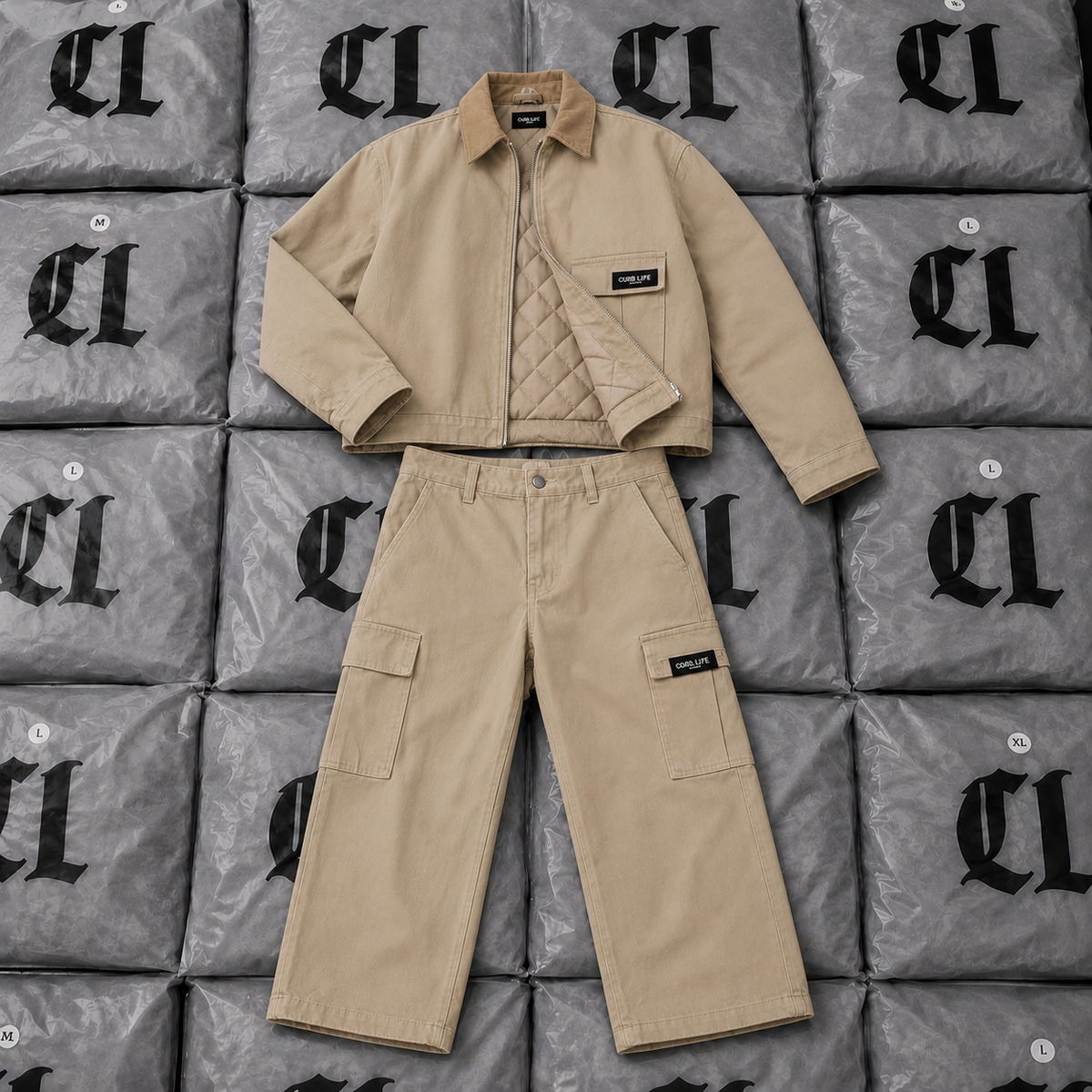 (Pre order) Curb Life Workwear Set – Sand